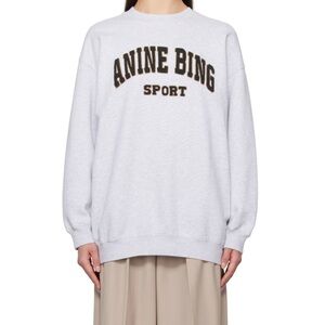 Anine Bing Sports Gray Crewneck Sweatshirt
